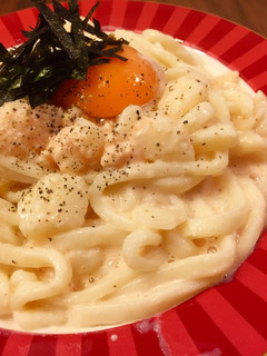 コンビニ材料で⁈濃厚明太クリームうどん♡-レシピのメイン写真