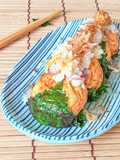 魚河岸あげの大葉包み焼き*茗荷おろしで