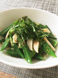 オクラとかまぼこのごま和え-レシピのメイン写真