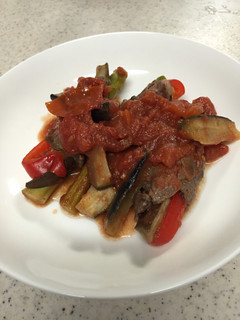 夏野菜の肉巻きトマト煮-レシピのメイン写真