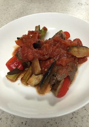 夏野菜の肉巻きトマト煮-レシピのメイン写真