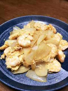 お弁当にも☆簡単!エビと新玉ねぎの卵とじ-レシピのメイン写真