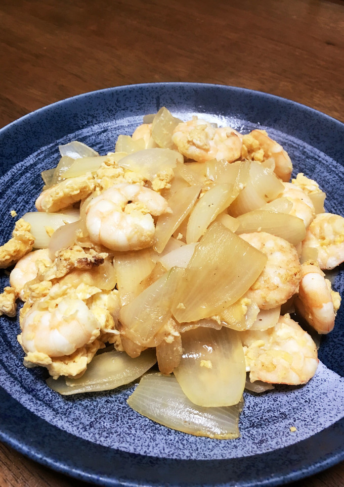 お弁当にも☆簡単！エビと新玉ねぎの卵とじ-レシピのメイン写真