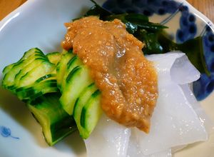こんにゃくときゅうりのゴマ酢味噌あえ-レシピのメイン写真