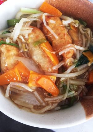 餃子で中華野菜あんかけ丼-レシピのメイン写真
