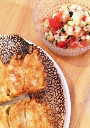 夏野菜ソースでさっぱり餃子-レシピのメイン写真
