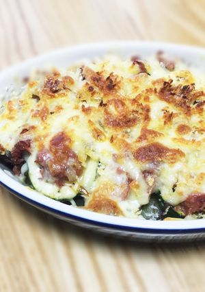 ズッキーニとナスとコンビーフのチーズ焼き-レシピのメイン写真