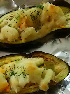 簡単!! なすの器でポテトグラタン-レシピのメイン写真