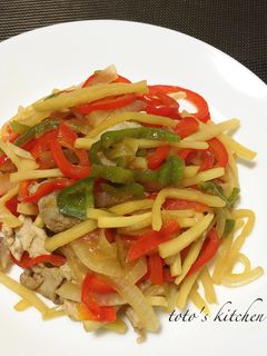 豚肉の彩りオイスター野菜炒め-レシピのメイン写真