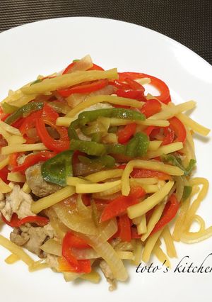 豚肉の彩りオイスター野菜炒め-レシピのメイン写真