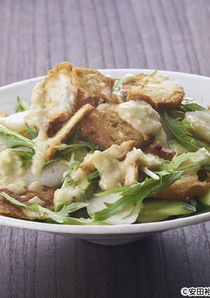 梨と野菜とあぶら麩のボリュームサラダ-レシピのメイン写真