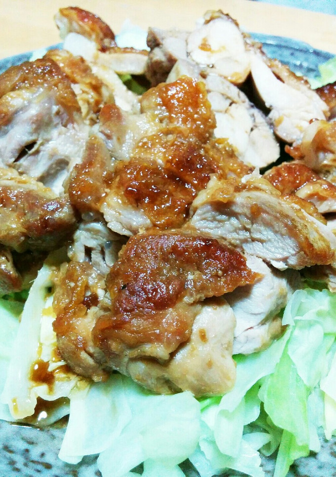 蒸し野菜を添えて☆鶏肉の香ばし醤油だれ-レシピのメイン写真