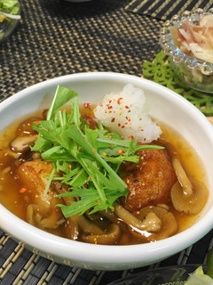 魚河岸あげと長芋のきのこあんかけ-レシピのメイン写真
