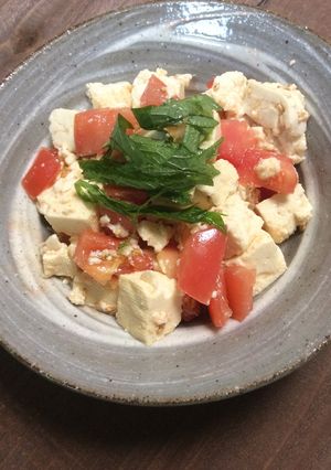 トマトと豆腐と大葉の和風さっぱりサラダ-レシピのメイン写真