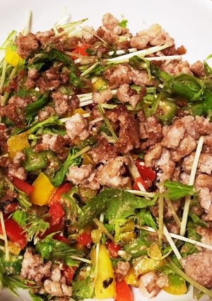 水菜を使った鮮やか簡単サラダ-レシピのメイン写真