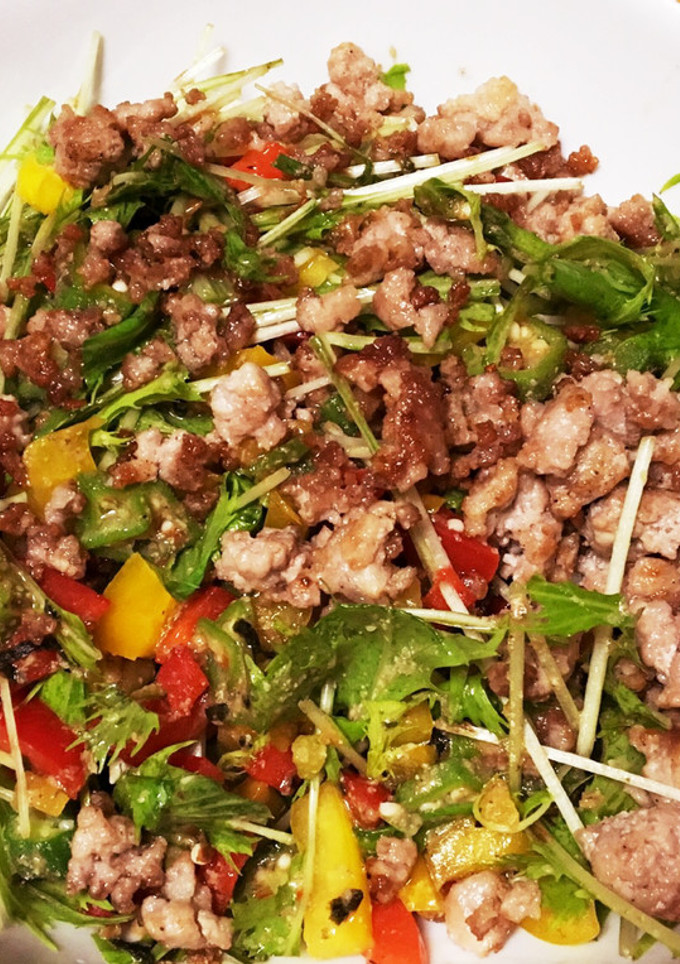 水菜を使った鮮やか簡単サラダ-レシピのメイン写真