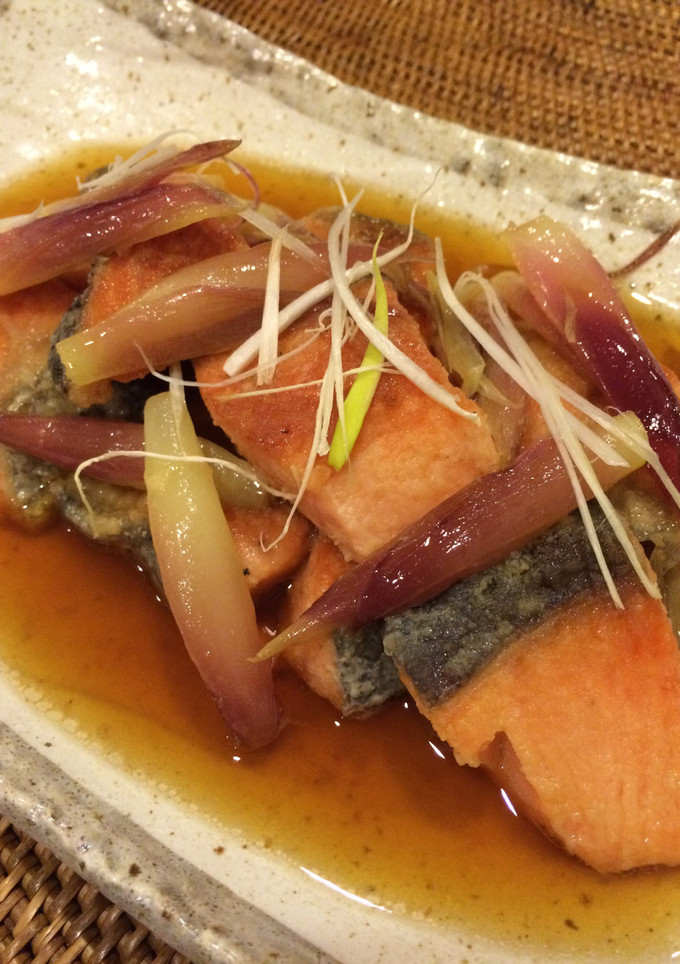 鮭とミョウガの焼き浸し-レシピのメイン写真