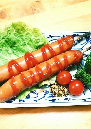 魚焼きグリルで簡単！フランクフルト♪-レシピのメイン写真