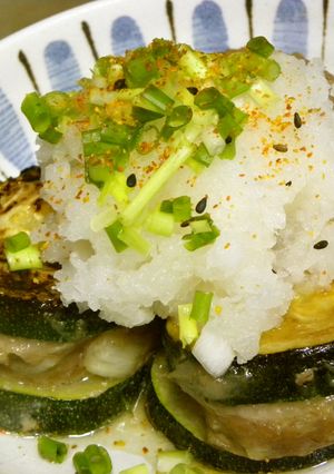 ズッキーニの挟み焼☆おろしポン酢掛け-レシピのメイン写真
