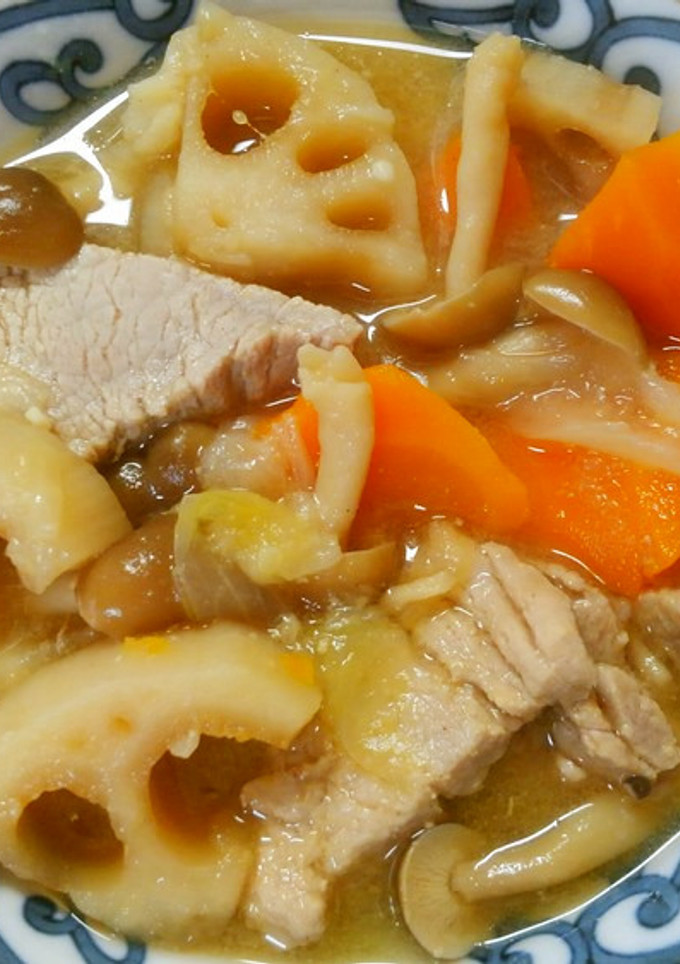 作り置きにも簡単和食♪蓮根と豚肉の味噌煮-レシピのメイン写真