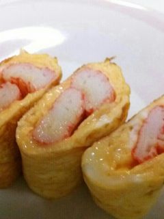 玉子1個で☆カニカマの玉子焼き☆-レシピのメイン写真