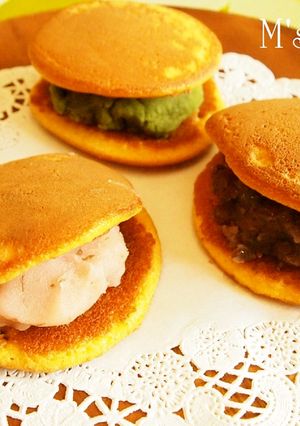 ほっこり美味しいどら焼き♡３色のあん入り-レシピのメイン写真