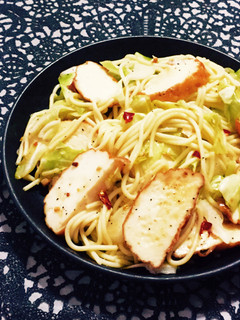 糖質0麺と魚河岸あげのペペロンチーノ-レシピのメイン写真