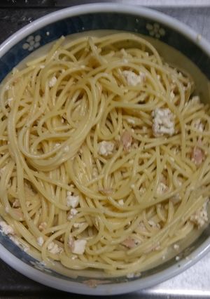 ３月１日晩飯【和風ツナ豆腐パスタ】-レシピのメイン写真
