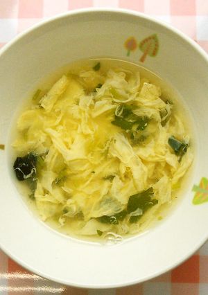 かきたま汁　給食-レシピのメイン写真