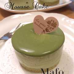 A picture of 抹茶のムースケーキ.