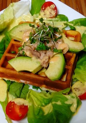 ドレッシングでサラダワッフル-レシピのメイン写真