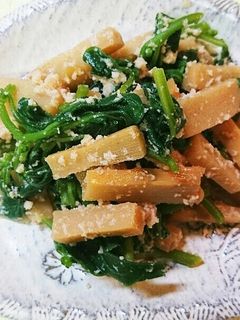 ☆ つる菜とメンマの根ワサビ和え物-レシピのメイン写真