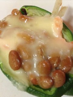 ピーマンのごぼうサラダ&納豆詰め-レシピのメイン写真