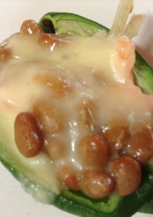 ピーマンのごぼうサラダ&納豆詰め-レシピのメイン写真