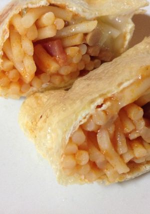 ナポリタンと納豆の油揚げつつみ-レシピのメイン写真