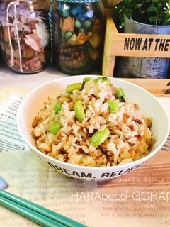枝豆と塩昆布の混ぜご飯。-レシピのメイン写真