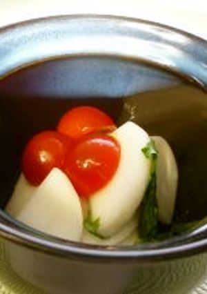 かぶとミニトマトの酢の物☆妊娠期-レシピのメイン写真