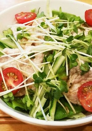 簡単♡ランチ♡アレンジ冷しゃぶサラダ丼♡-レシピのメイン写真