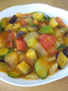 トロ~リ♪夏野菜の野菜ジュース炒め-レシピのメイン写真