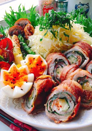 豚バラで梅しそチーズ肉巻き-レシピのメイン写真