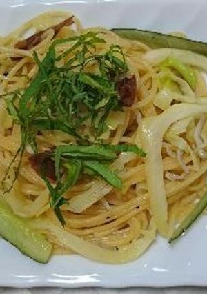 ちりめんじゃこの梅しそパスタ-レシピのメイン写真