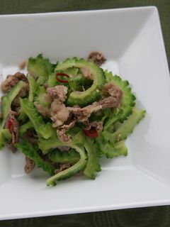 ゴーヤと牛肉の味噌炒め-レシピのメイン写真