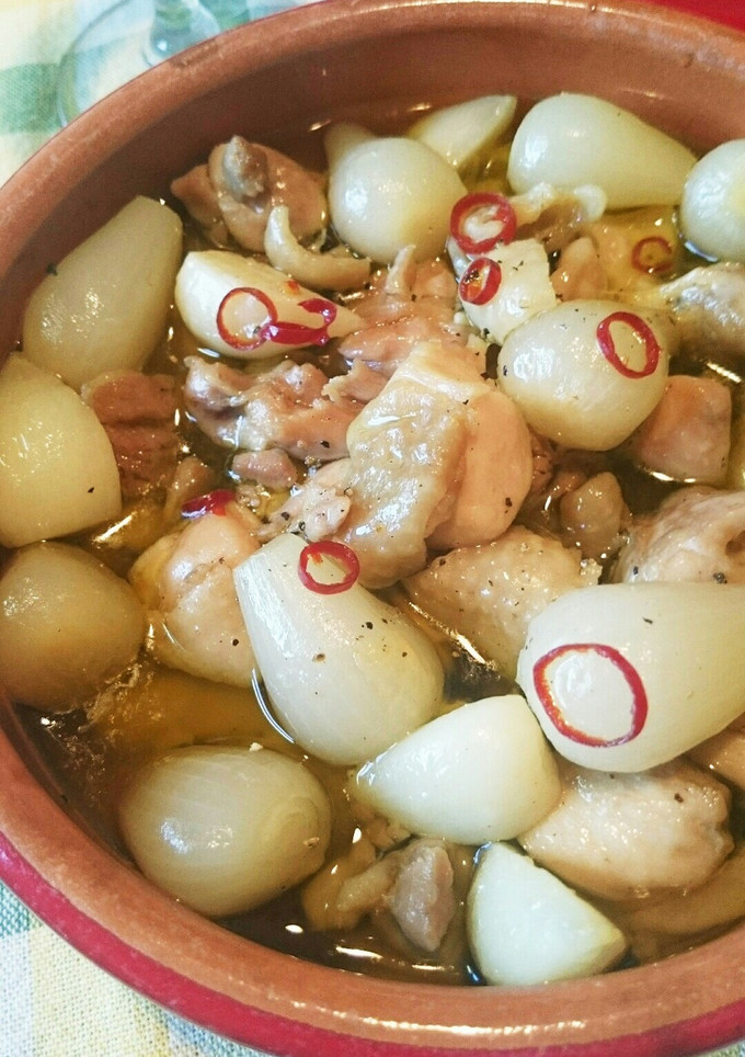 ☆鶏肉とらっきょうのアヒージョ☆-レシピのメイン写真
