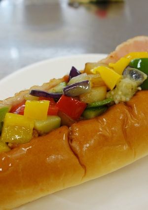 彩り野菜のキーマカレードッグ-レシピのメイン写真