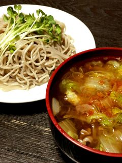 豚とレタスのつけ蕎麦-レシピのメイン写真