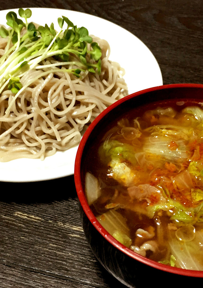 豚とレタスのつけ蕎麦-レシピのメイン写真