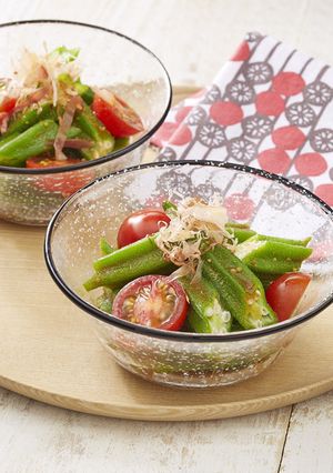 あえるだけ♪オクラとトマトのからし醤油-レシピのメイン写真
