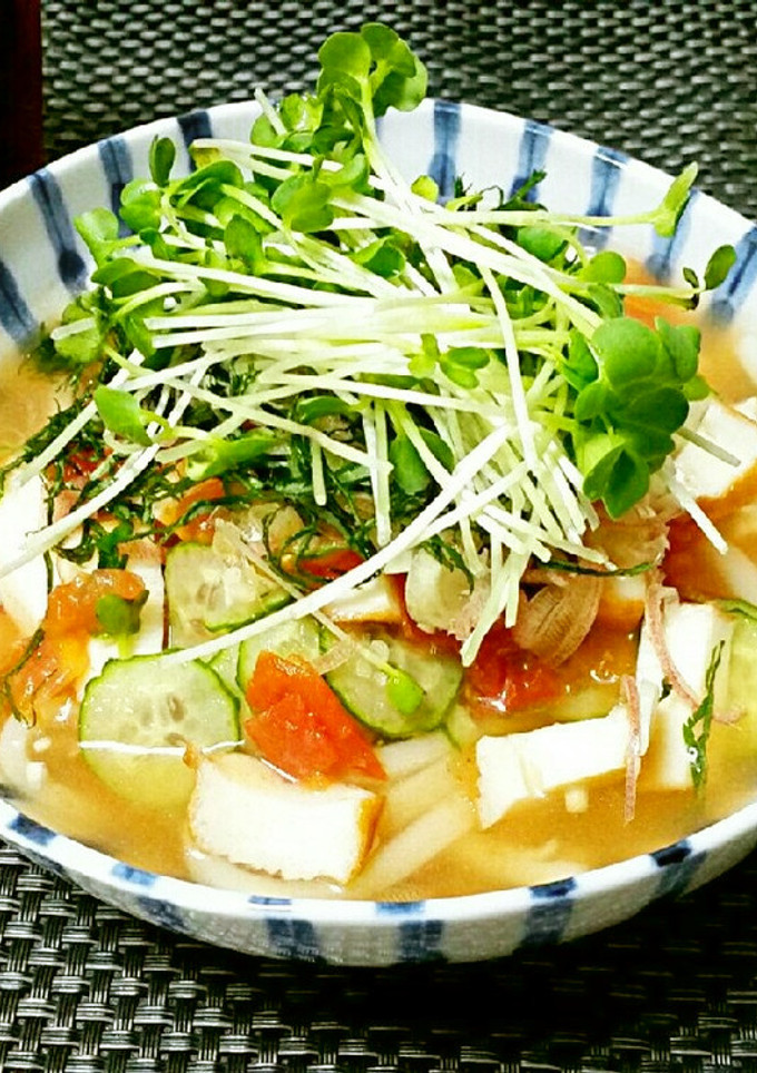 さっぱり✿トマトだしで冷しうどん♪-レシピのメイン写真