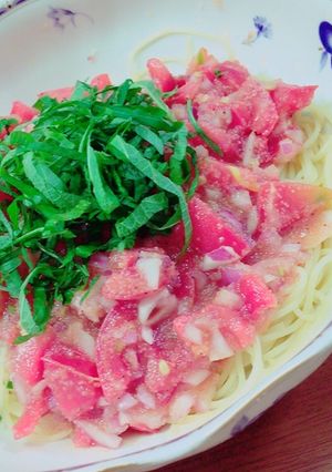 家族大絶賛♡トマトの冷製パスタ-レシピのメイン写真