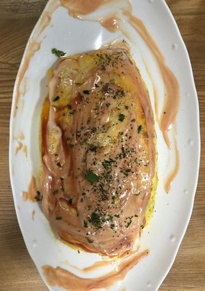 残りの餃子で、餃子オムレツ-レシピのメイン写真